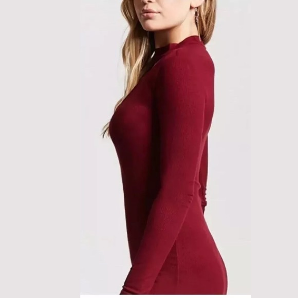 Forever 21 cutout bodycon ribbed dress - Picture 3 of 6